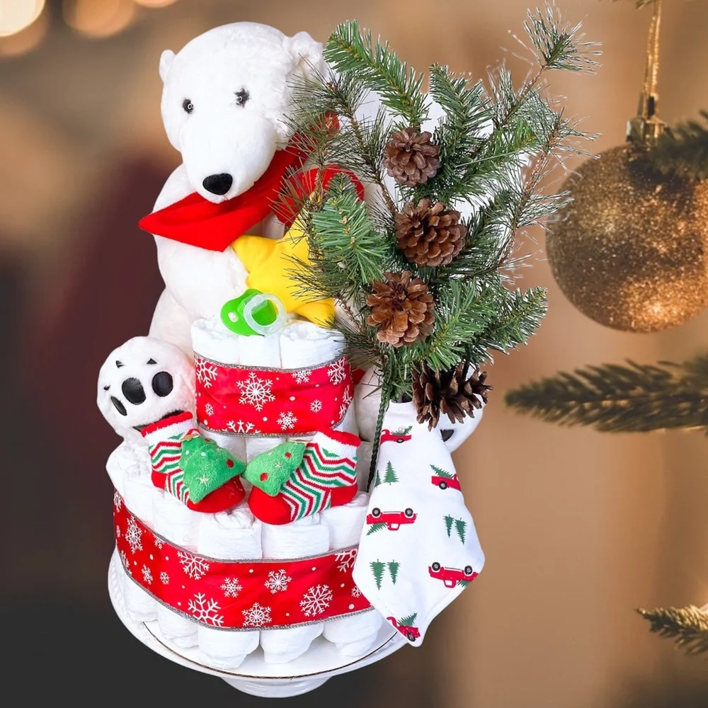 Christmas Diaper Cake